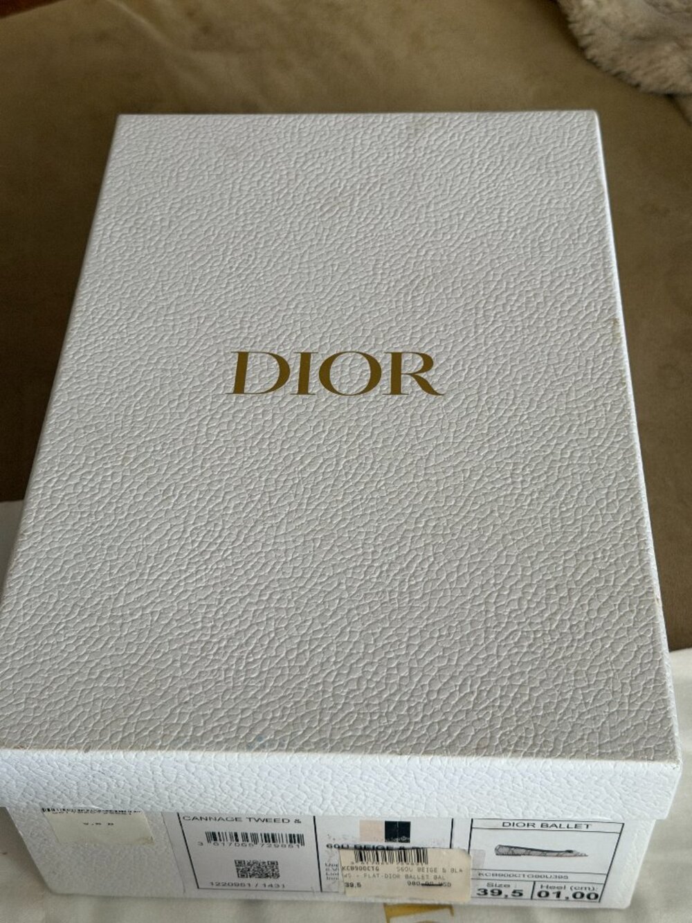 Christian Dior Cannage Tweed Ballerina Flats 39.5 - Picture 8 of 9
